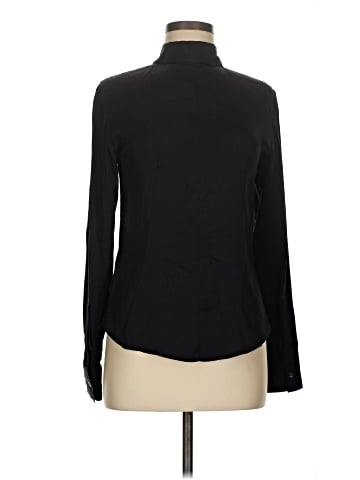 DKNY Long Sleeve Silk Top (view 1)