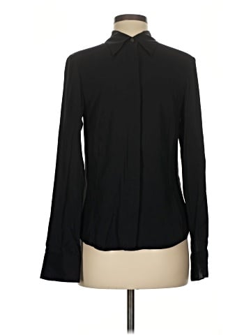 DKNY Long Sleeve Silk Top (view 2)
