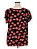 CAbi 100% Polyester Black Short Sleeve Blouse Size XL - photo 2