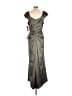 Xscape Metallic Silver Cocktail Dress Size 16 - photo 2