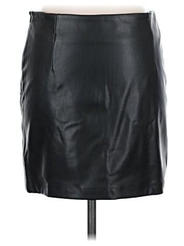 Zara Faux Leather Skirt (view 2)