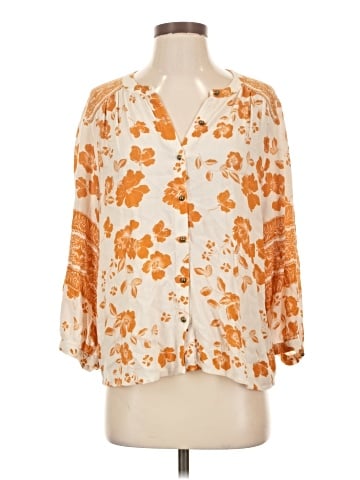 Garnet Hill 3/4 Sleeve Blouse (view 1)