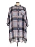 Catherines 100% Polyester Plaid Gray 3/4 Sleeve Blouse Size 3XWP - photo 1
