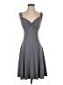 Moda International Solid Gray Cocktail Dress Size XS - photo 1