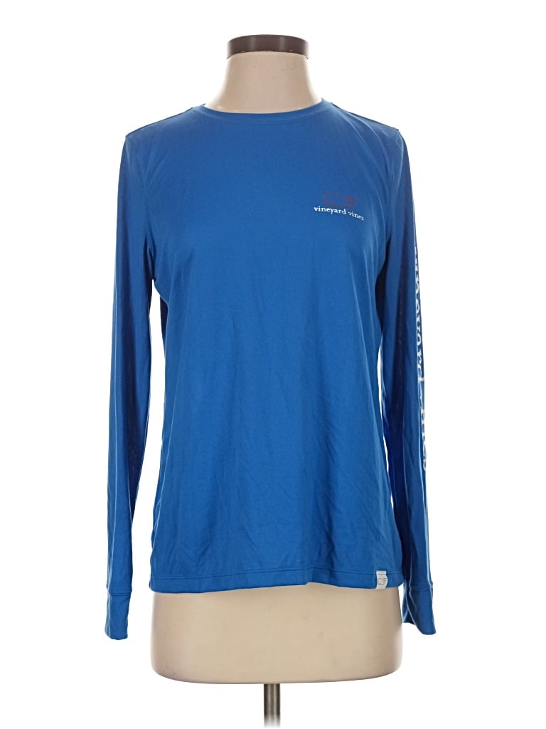 Pre-owned Vineyard Vines Performance Long Sleeve T-shirt In Blue