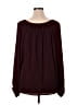 Jennifer Lopez 100% Polyester Burgundy Long Sleeve Blouse Size XL - photo 2