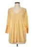 Garnet Hill 100% Linen Yellow Pullover Sweater Size S - photo 1