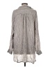 FP One 100% Viscose Stripes Gray Long Sleeve Blouse Size S - photo 2