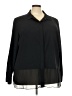 DKNYC 100% Polyester Black Long Sleeve Blouse Size 3X - photo 1