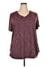 Terra & Sky Burgundy Short Sleeve Top Size 2X - photo 1