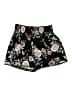 Three Dots 100% Rayon Floral Black Shorts Size S - photo 1