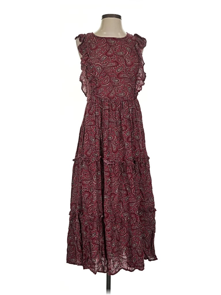 Pre-owned A.n.a. A New Approach Casual Dress In Burgundy