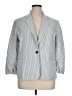 Black Label by Evan Picone 100% Polyester Stripes Gray Blazer Size 16 - photo 1
