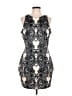 Alexia Admor Graphic Black Cocktail Dress Size L - photo 1