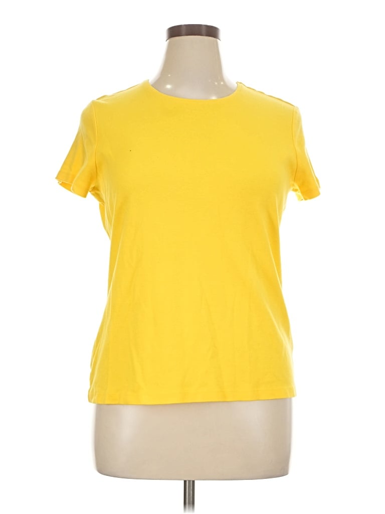 Pre-owned Croft & Barrow Short Sleeve T-shirt In Yellow