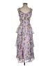 Francesca's 100% Polyester Floral Purple Cocktail Dress Size S - photo 1