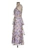 Francesca's 100% Polyester Floral Purple Cocktail Dress Size S - photo 5