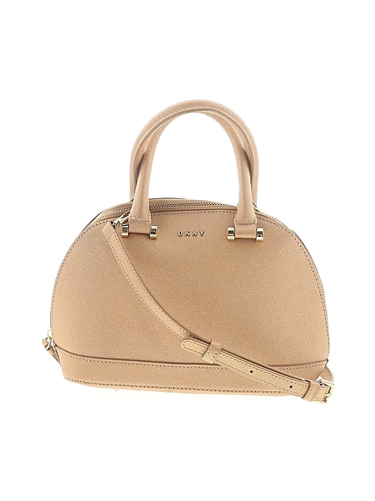 Pre-owned Dkny Satchel In Tan