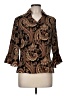 Kathy Che 100% Polyester Paisley Brown 3/4 Sleeve Blouse Size 8 - photo 1