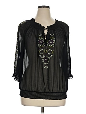 Marina Luna 3/4 Sleeve Blouse (view 1)