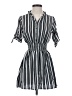 Justify 100% Polyester Stripes Gray Casual Dress Size S - photo 1