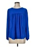 Rebecca Taylor 100% Polyester Blue Long Sleeve Blouse Size 6 - photo 1