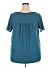 Torrid Teal Short Sleeve Blouse Size 2X Plus (2) - photo 2