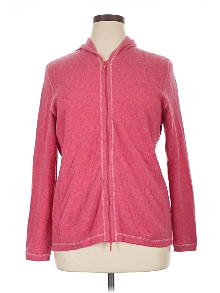 Pre-owned L.l.bean Zip Up Hoodie In Pink