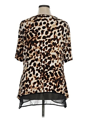 Nina Leonard Short Sleeve Blouse (view 2)