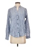 Haute Monde 100% Polyester Stripes Blue Long Sleeve Blouse Size S - photo 1
