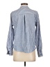 Haute Monde 100% Polyester Stripes Blue Long Sleeve Blouse Size S - photo 2