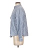 Haute Monde 100% Polyester Stripes Blue Long Sleeve Blouse Size S - photo 5