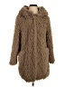 Zara Basic 100% Polyester Brown Coat Size S - photo 1