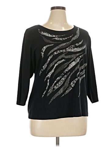 Karen Scott 3/4 Sleeve Top (view 1)