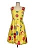 ModCloth 100% Cotton Print Yellow Casual Dress Size M - photo 1