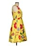 ModCloth 100% Cotton Print Yellow Casual Dress Size M - photo 4