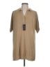 Max Mara Tan Short Sleeve Blouse Size L - photo 1