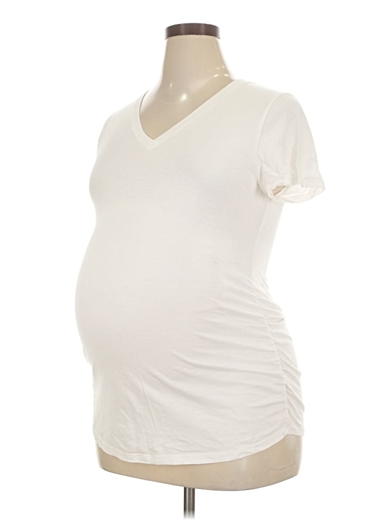 Pre-owned Isabel Maternity Short Sleeve T-shirt In Ivory