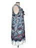 DR2 100% Polyester Paisley Blue Casual Dress Size L - photo 4