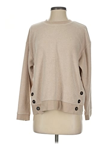 Madewell (Re)sourced Brushed Side-Button Relaxed Sweatshirt (view 1)