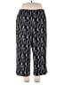 Nine West 100% Polyester Print Black Casual Pants Size XL - photo 1