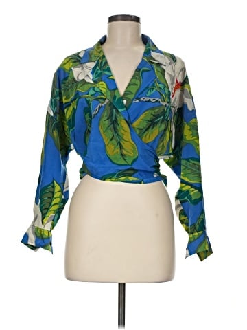 Linda Allard Ellen Tracy Long Sleeve Silk Top (view 1)