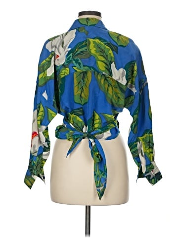 Linda Allard Ellen Tracy Long Sleeve Silk Top (view 2)