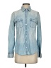 J.Crew Blue Long Sleeve Button-Down Shirt Size 2 - photo 1
