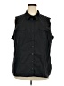 Riders by Lee Black Sleeveless Button-Down Shirt Size 3X - photo 1