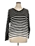 Lane Bryant Stripes Black Pullover Sweater Size 14 - 16 Plus - photo 1