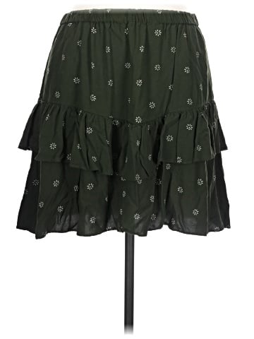 Madewell Pull-On Ruffle Tiered Mini Skirt in Dot Daisies (view 1)