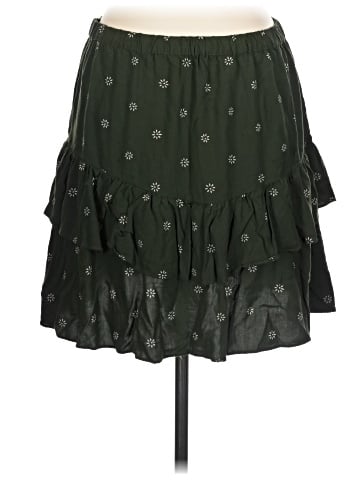 Madewell Pull-On Ruffle Tiered Mini Skirt in Dot Daisies (view 2)