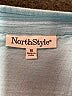 North Style 100% Cotton Blue 3/4 Sleeve Button-Down Shirt Size 1X - photo 7