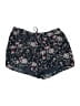 Blue Rain 100% Polyester Floral Black Shorts Size L - photo 1